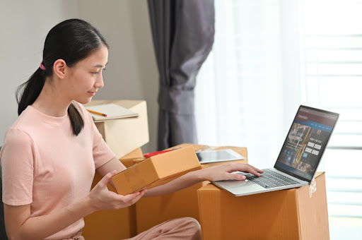 Woman with laptop